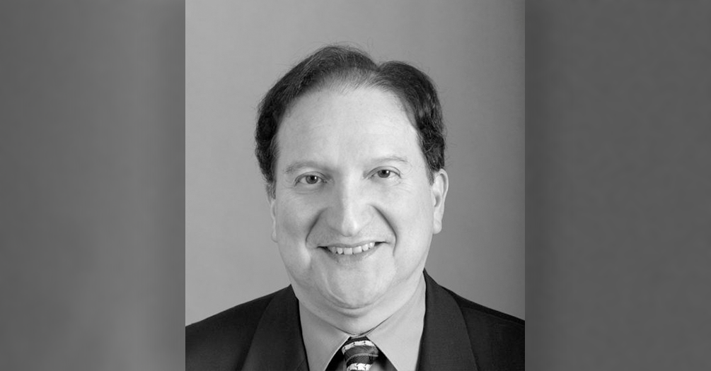 Black and white headshot of Bob Valdez