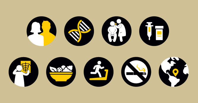illustration of cancer prevention actions