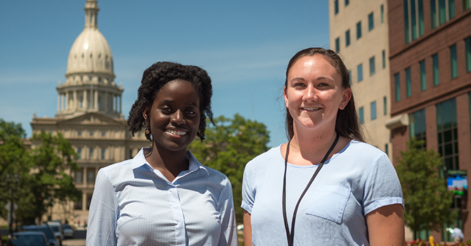 Two Interns in Lansing, Two Amazing Experiences 